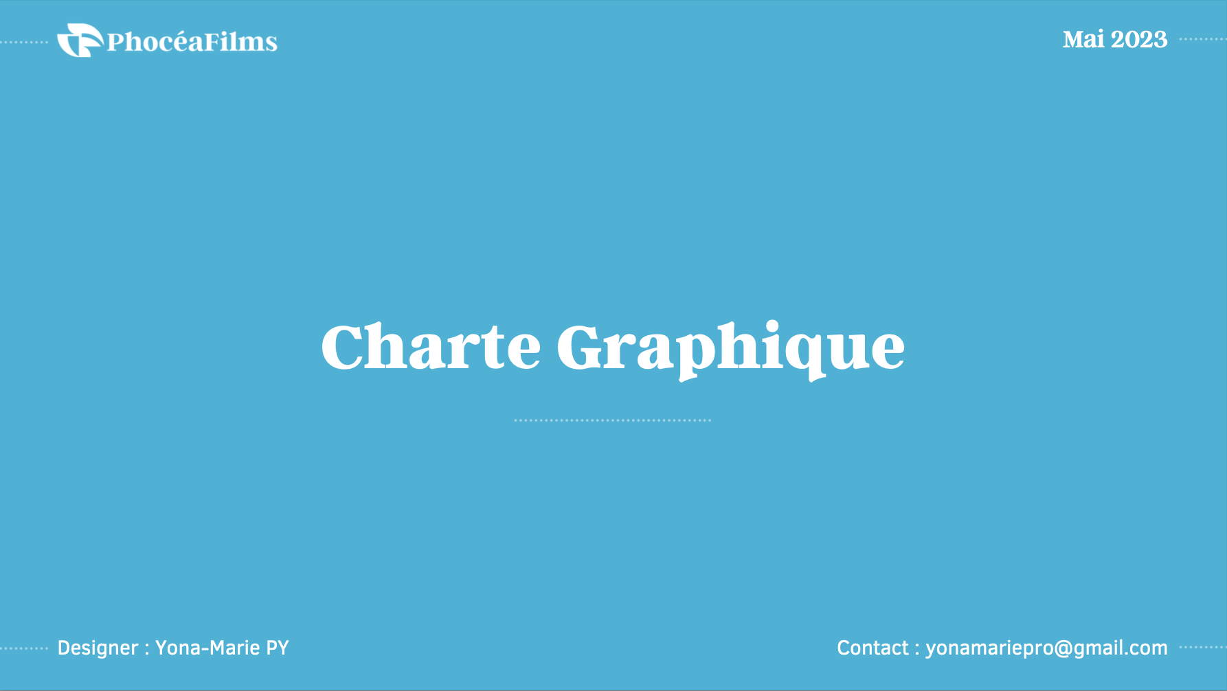 Couverture de la Charte Graphique de PhocéaFilms.