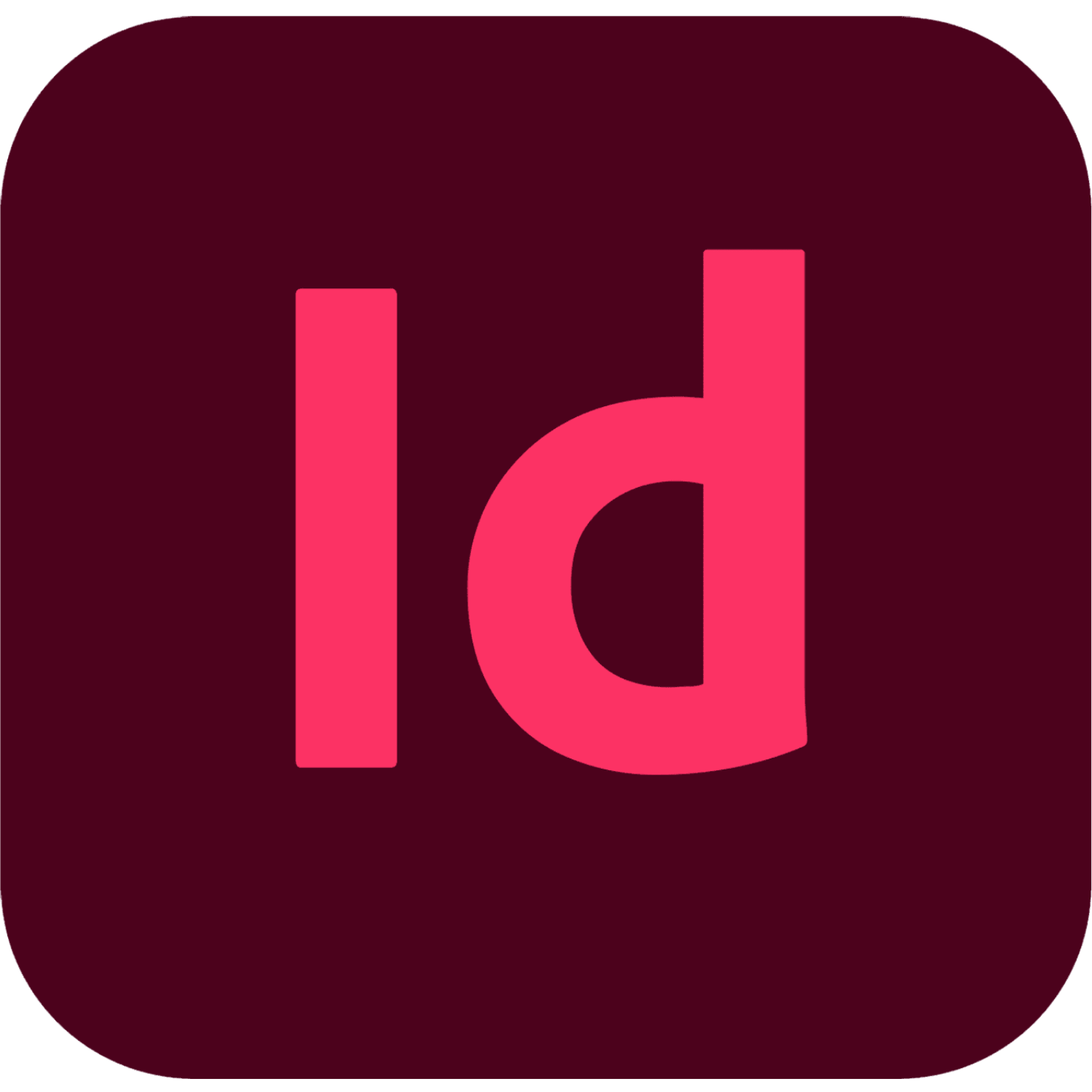 Logo officiel d’Adobe InDesign, logiciel de mise en page et de création graphique utilisé par les designers.